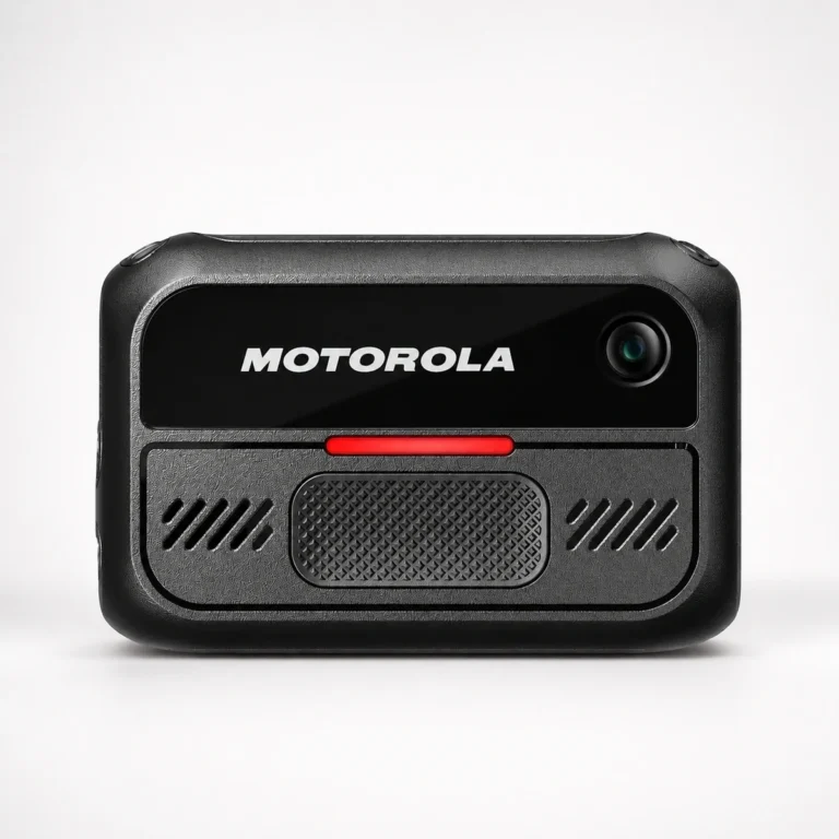 Motorola V200 body worn camera, front view