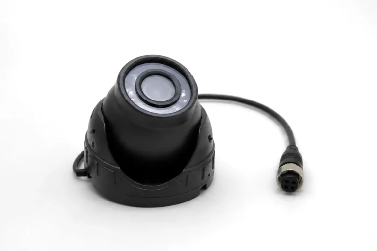 Mini dome in-car camera with a 4 pin aviation connector